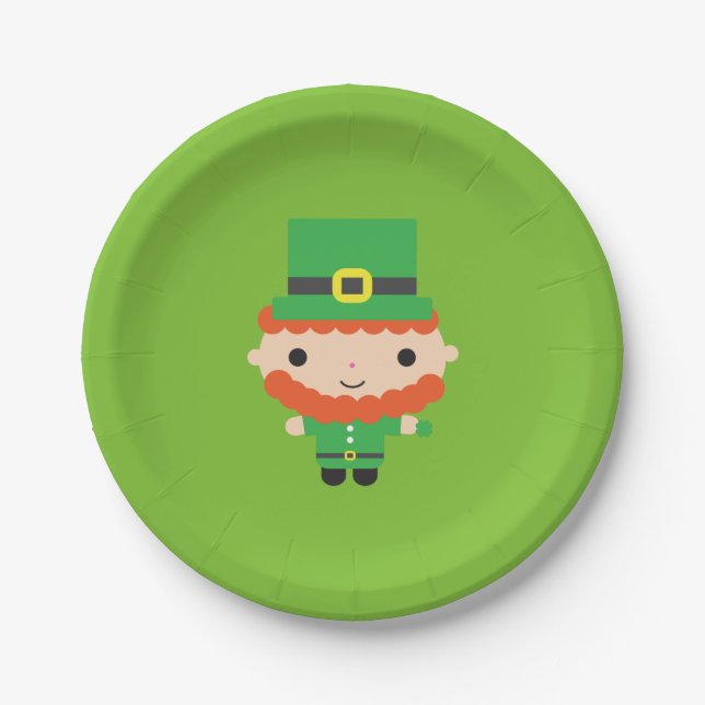 Plato De Papel Placas de papel Leprechaun (Anverso)