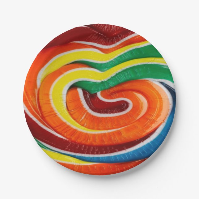 Plato De Papel Placas De Papel Lollipop (Anverso)