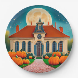 Plato De Papel Placas de papel lunar de otoño/otoño