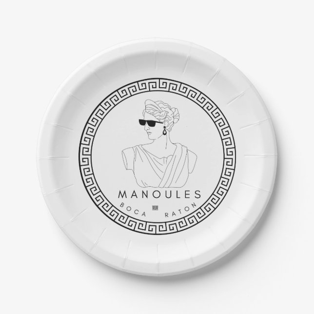 Plato De Papel Placas de papel Manoules (Anverso)