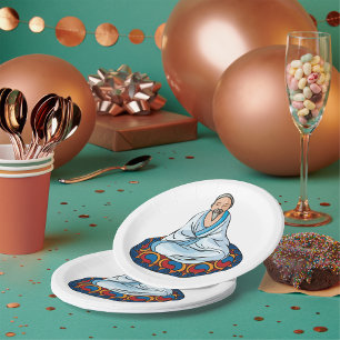 Plato De Papel Placas de papel meditadoras para hombres religioso