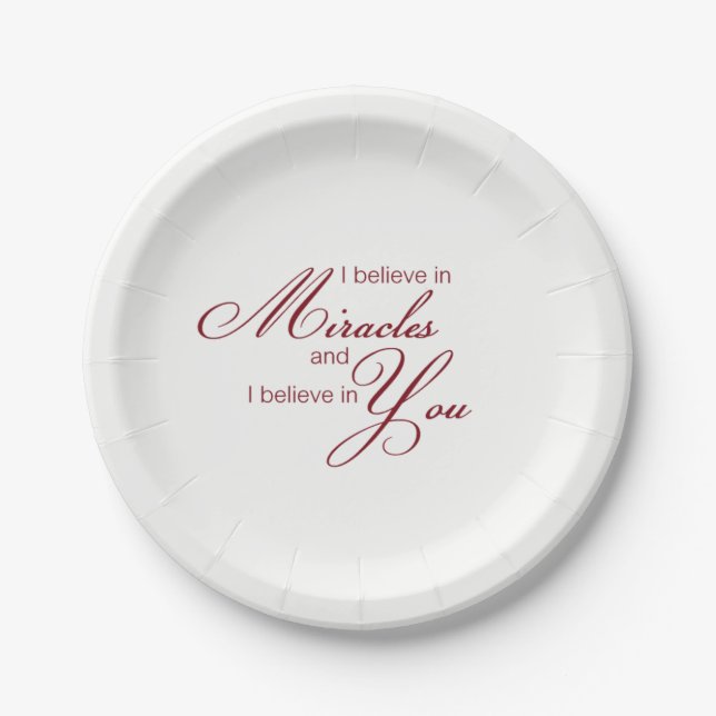 Plato De Papel Placas de papel Milagros (Anverso)