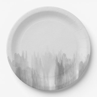 Plato De Papel Placas de papel modernas grises greyscale de la
