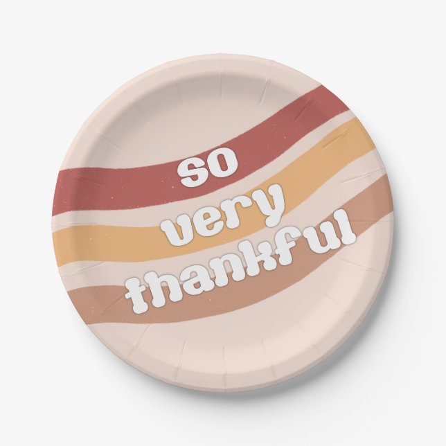 Plato De Papel Placas de papel muy agradecidas (Anverso)