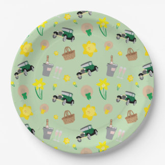 Plato De Papel Placas de papel Nantucket Daffodil Weekend