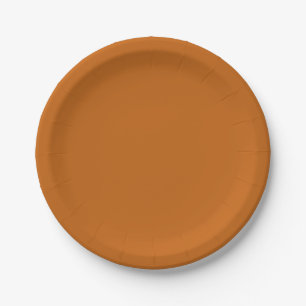 Plato De Papel Placas de papel Naranja quemado rustas