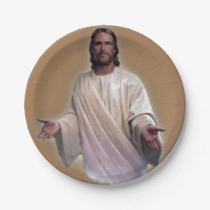 Plato De Papel Placas de papel navidades, Jesucristo