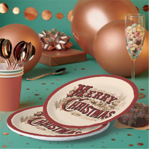 Plato De Papel Placas de papel navideño rusas