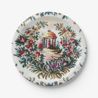 PLATO DE PAPEL PLACAS DE PAPEL NEEDLEPOINT LANDSCAPE 2