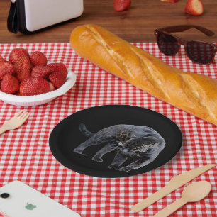 Plato De Papel Placas de papel negro de Jaguar Diablo
