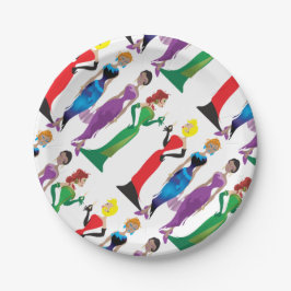 Plato De Papel Placas de papel nocturno para damas