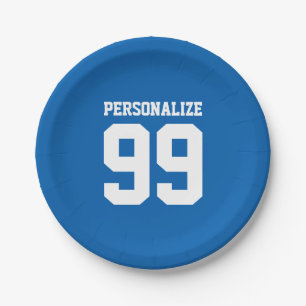 Plato De Papel placas de papel número jersey personalizado para c