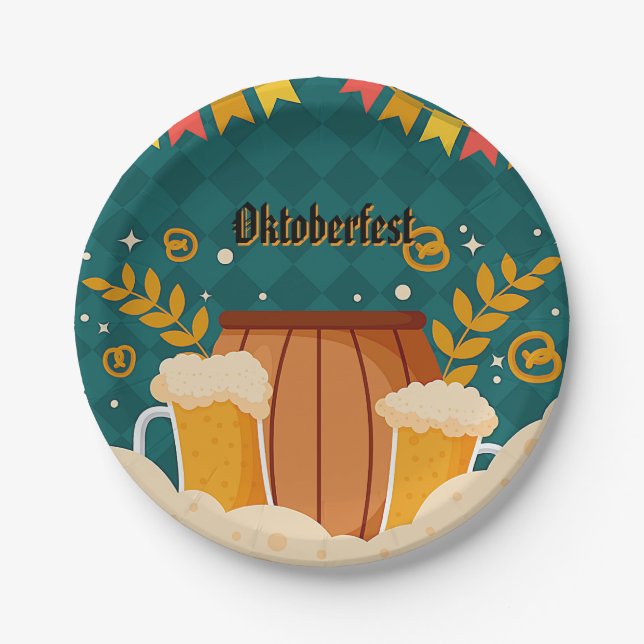 Plato De Papel Placas de papel Oktoberfest (Anverso)