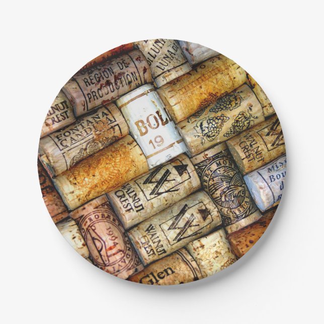 Plato De Papel Placas de papel para amantes del vino (Anverso)