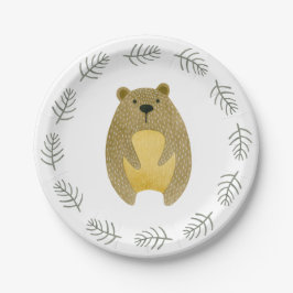 Plato De Papel Placas de papel para animales de bosque