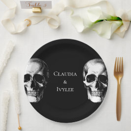 Plato De Papel Placas de papel para Bodas de Halloween góticos