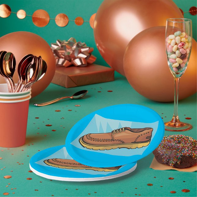 Plato De Papel Placas de papel para calzado de piel marrón (Subido por el creador)