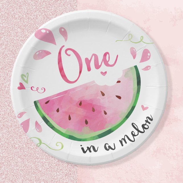Plato De Papel Placas de papel para el cumpleaños de Melon (Subido por el creador)