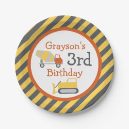 Plato De Papel Placas de papel para el cumpleaños del camión de c