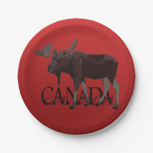 Plato De Papel Placas de papel para el día de Canadá
