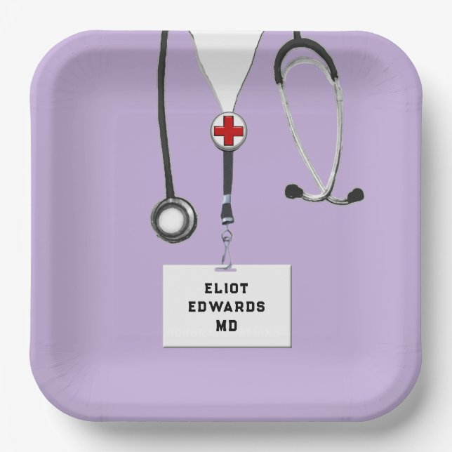 Plato De Papel Placas de papel para el partido de graduación de l (Anverso)