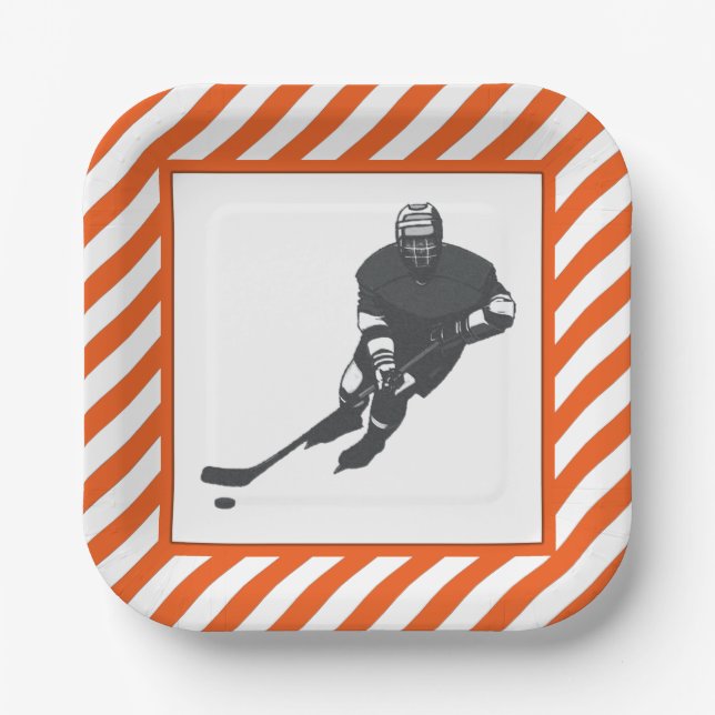 Plato De Papel Placas de papel para equipos de hockey (Anverso)
