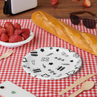 Plato De Papel Placas de papel para Fiesta de patinaje sobre pati