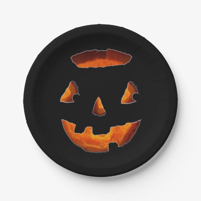 Plato De Papel Placas de papel para fiestas de Halloween (Anverso)