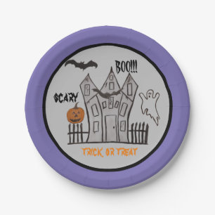 Plato De Papel Placas de papel para fiestas de Halloween