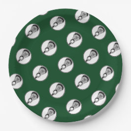 Plato De Papel Placas de papel para Fiestas deportivos Lacrosse