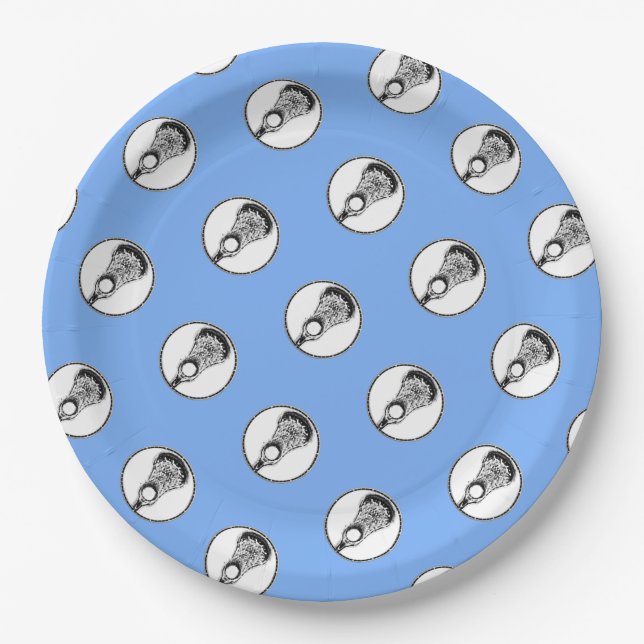 Plato De Papel Placas de papel para Fiestas deportivos Lacrosse (Anverso)