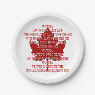 Plato De Papel Placas de papel para himnos de Canadá