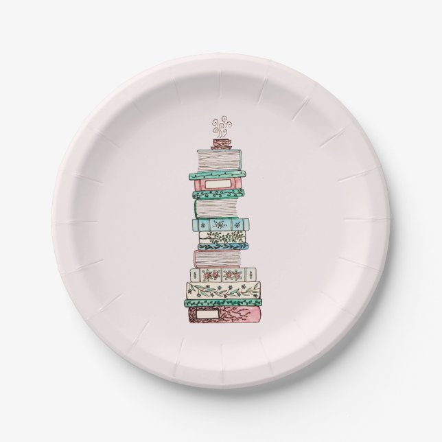 Plato De Papel Placas de papel para libros y flores (Anverso)