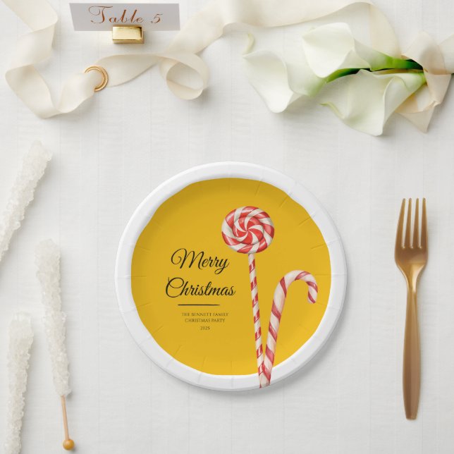 Plato De Papel Placas de papel para los Navidades de caña de caña (Boda)