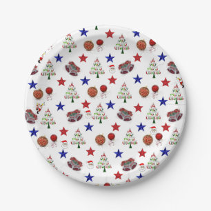 Plato De Papel Placas de papel para navidades, árbol de Navidad
