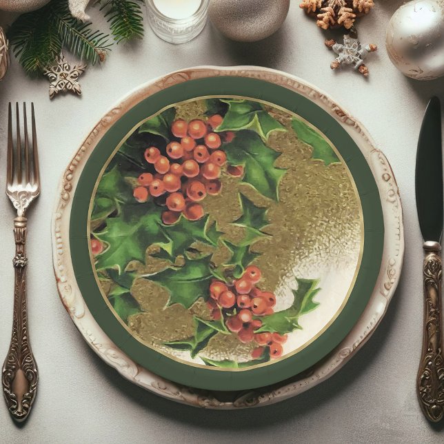 Plato De Papel Placas de papel para Navidades de Santa Claus (Christmas paper plates, Santa Claus Xmas paper plates)