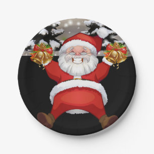 Plato De Papel Placas de papel para navidades, Santa