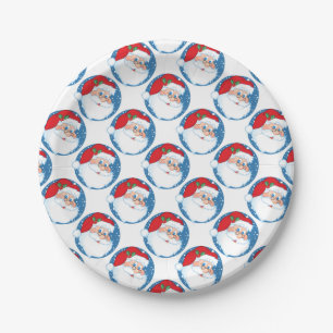 Plato De Papel Placas de papel para navidades/Santa Claus
