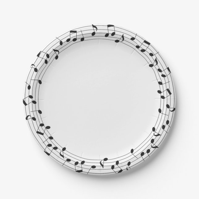 Plato De Papel Placas de papel para notas musicales (Anverso)