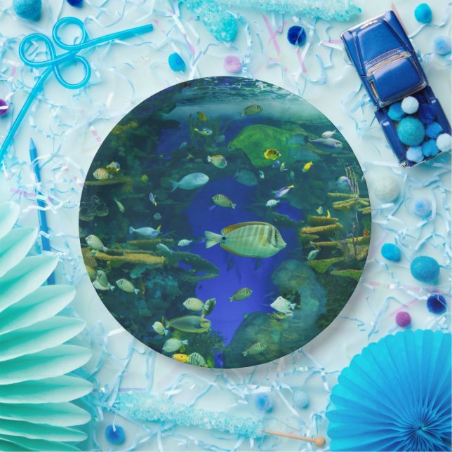 Plato De Papel Placas de papel para peces tropicales (Fiesta)