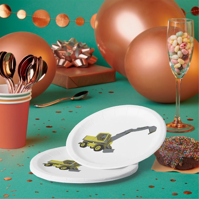 Plato De Papel Placas de papel para vehículos de construcción (Subido por el creador)