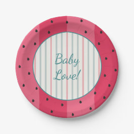 Plato De Papel Placas de papel "Paraguas de sandía"