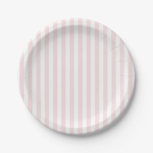 Plato De Papel Placas de papel Pastel de bandas rosadas preppy