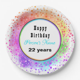 Plato De Papel Placas de papel Pastel Feliz Cumpleaños - HAMbyWG