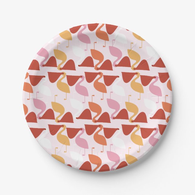 Plato De Papel Placas de papel pelícano (Anverso)