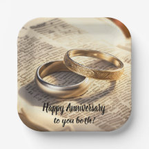 Placas de papel personalizadas boda o aniversario
