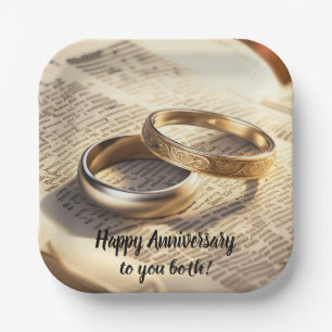 Plato De Papel Placas de papel personalizadas boda o aniversario