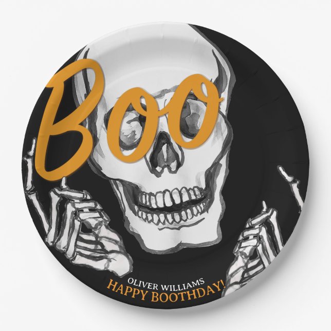 Plato De Papel Placas de papel personalizadas de Halloween (Anverso)