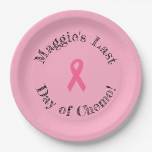 Plato De Papel Placas de papel personalizadas "Last Day of Chemo"