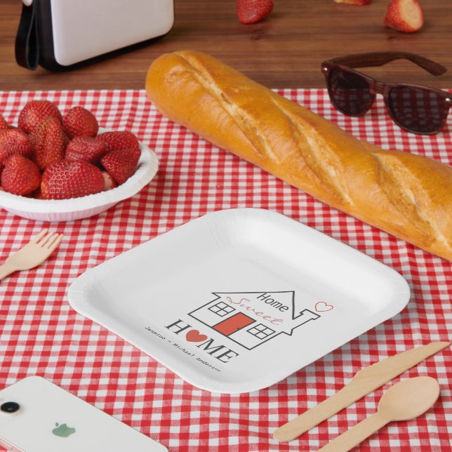 Plato De Papel Placas de papel personalizadas y dulces caseras (Picnic)